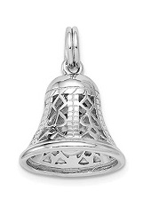 gorgeous tiny movable bell silver charm for babies